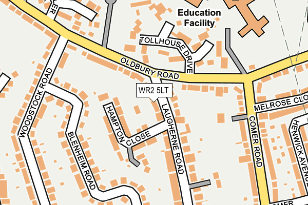 WR2 5LT map - OS OpenMap – Local (Ordnance Survey)