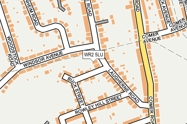 WR2 5LU map - OS OpenMap – Local (Ordnance Survey)
