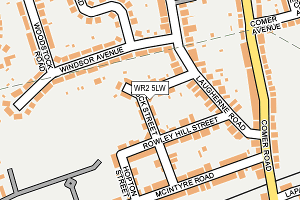 WR2 5LW map - OS OpenMap – Local (Ordnance Survey)
