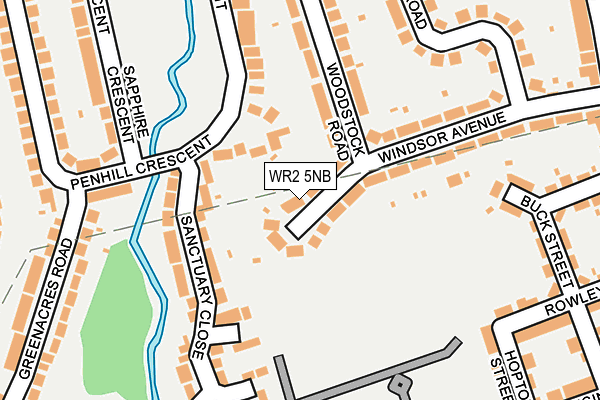 WR2 5NB map - OS OpenMap – Local (Ordnance Survey)