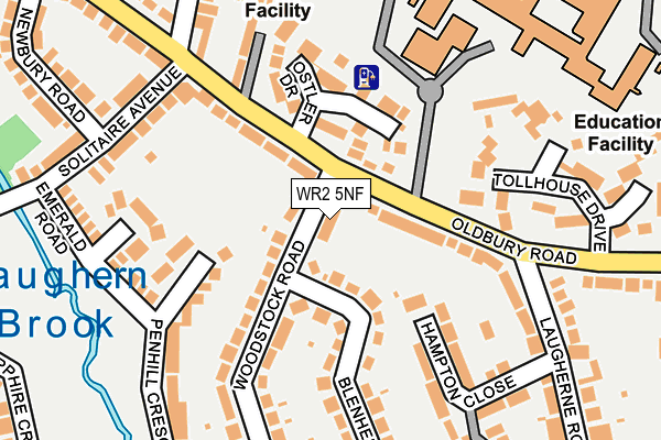 WR2 5NF map - OS OpenMap – Local (Ordnance Survey)
