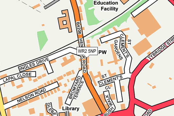 WR2 5NP map - OS OpenMap – Local (Ordnance Survey)