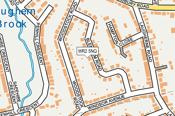 WR2 5NQ map - OS OpenMap – Local (Ordnance Survey)