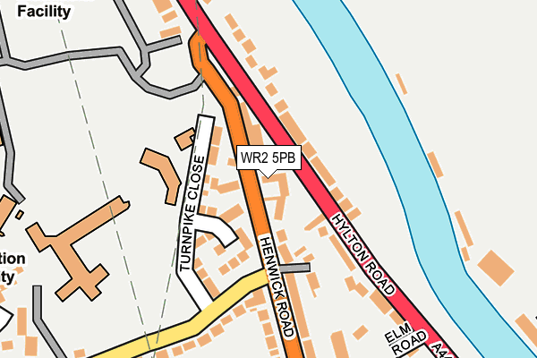 WR2 5PB map - OS OpenMap – Local (Ordnance Survey)