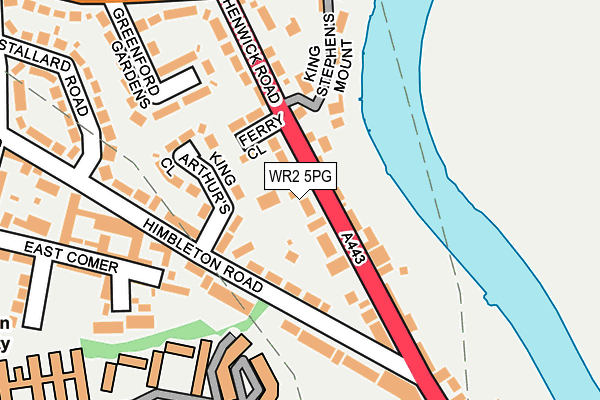 WR2 5PG map - OS OpenMap – Local (Ordnance Survey)