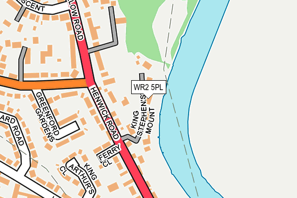 WR2 5PL map - OS OpenMap – Local (Ordnance Survey)
