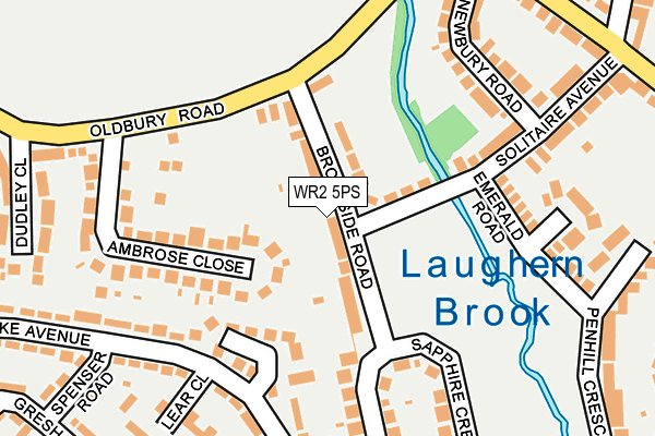 WR2 5PS map - OS OpenMap – Local (Ordnance Survey)