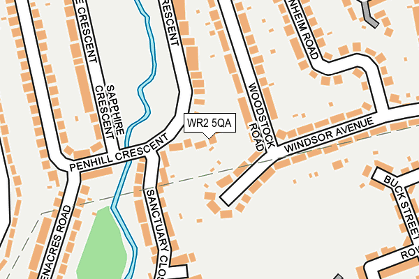 WR2 5QA map - OS OpenMap – Local (Ordnance Survey)