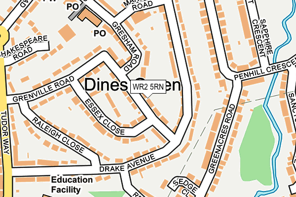 WR2 5RN map - OS OpenMap – Local (Ordnance Survey)