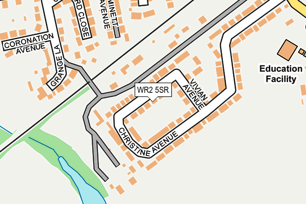 WR2 5SR map - OS OpenMap – Local (Ordnance Survey)