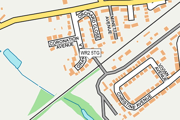 WR2 5TG map - OS OpenMap – Local (Ordnance Survey)