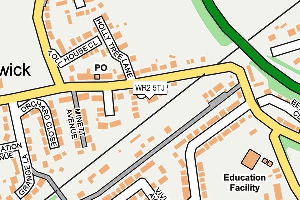 WR2 5TJ map - OS OpenMap – Local (Ordnance Survey)