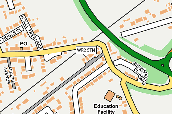 WR2 5TN map - OS OpenMap – Local (Ordnance Survey)