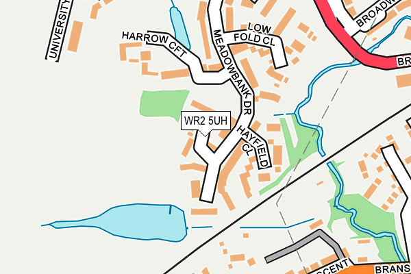 WR2 5UH map - OS OpenMap – Local (Ordnance Survey)