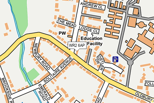 WR2 6AP map - OS OpenMap – Local (Ordnance Survey)