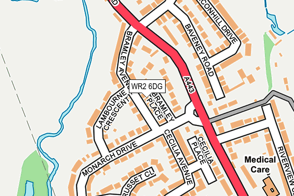 WR2 6DG map - OS OpenMap – Local (Ordnance Survey)