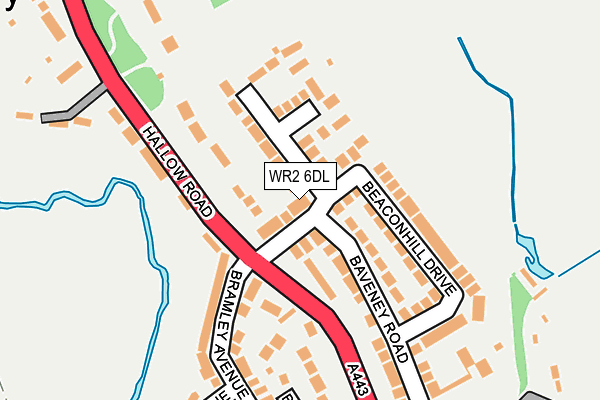 WR2 6DL map - OS OpenMap – Local (Ordnance Survey)