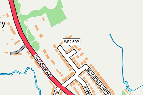 WR2 6DP map - OS OpenMap – Local (Ordnance Survey)