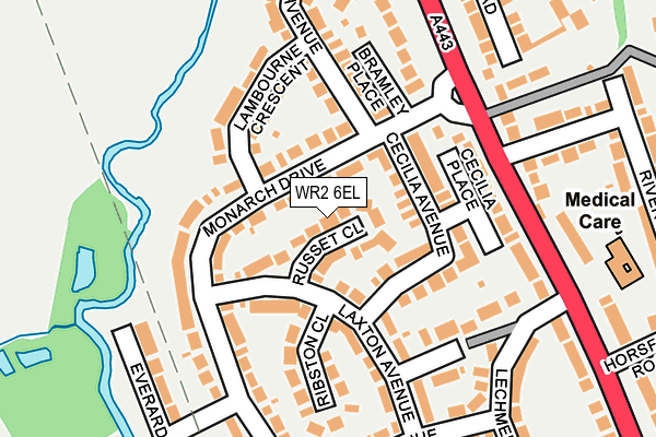 WR2 6EL map - OS OpenMap – Local (Ordnance Survey)