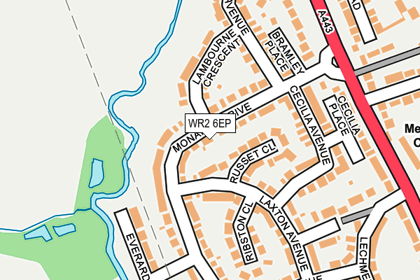 WR2 6EP map - OS OpenMap – Local (Ordnance Survey)