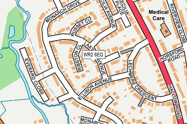 WR2 6EQ map - OS OpenMap – Local (Ordnance Survey)