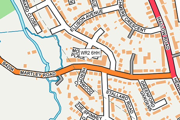WR2 6HH map - OS OpenMap – Local (Ordnance Survey)
