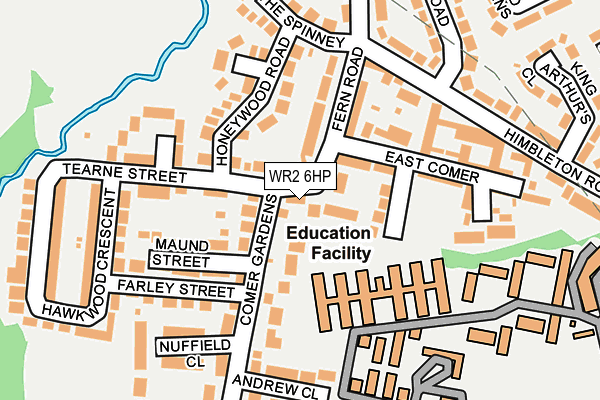 WR2 6HP map - OS OpenMap – Local (Ordnance Survey)