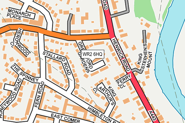 WR2 6HQ map - OS OpenMap – Local (Ordnance Survey)