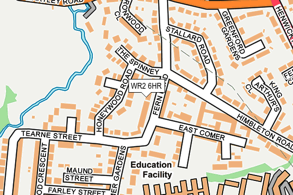 WR2 6HR map - OS OpenMap – Local (Ordnance Survey)