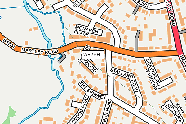 WR2 6HT map - OS OpenMap – Local (Ordnance Survey)