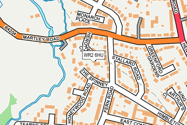 WR2 6HU map - OS OpenMap – Local (Ordnance Survey)