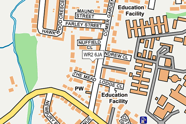 WR2 6JA map - OS OpenMap – Local (Ordnance Survey)