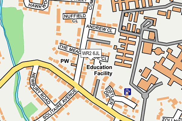 WR2 6JL map - OS OpenMap – Local (Ordnance Survey)