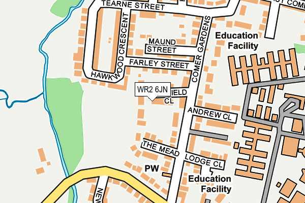 WR2 6JN map - OS OpenMap – Local (Ordnance Survey)