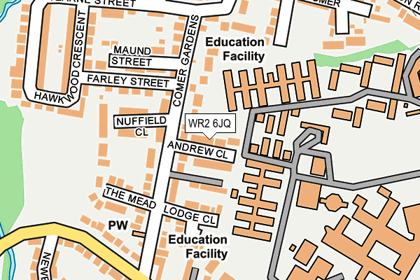 WR2 6JQ map - OS OpenMap – Local (Ordnance Survey)