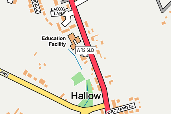 WR2 6LD map - OS OpenMap – Local (Ordnance Survey)