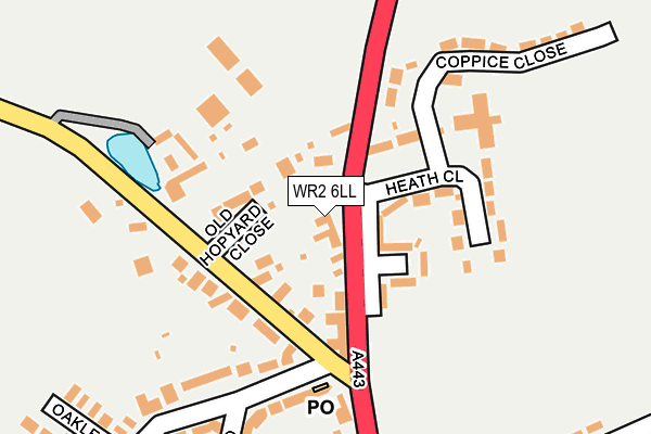 WR2 6LL map - OS OpenMap – Local (Ordnance Survey)