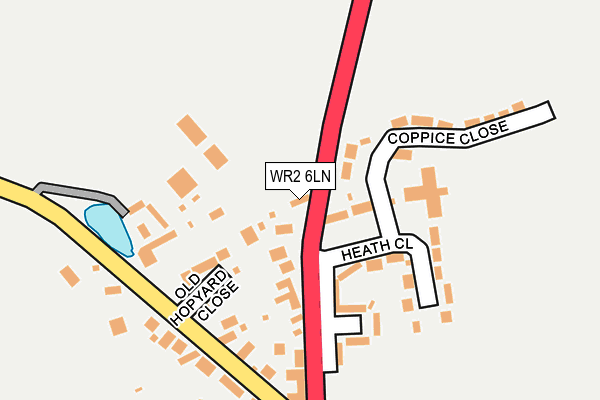 WR2 6LN map - OS OpenMap – Local (Ordnance Survey)