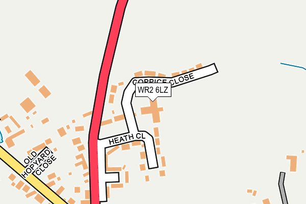 WR2 6LZ map - OS OpenMap – Local (Ordnance Survey)