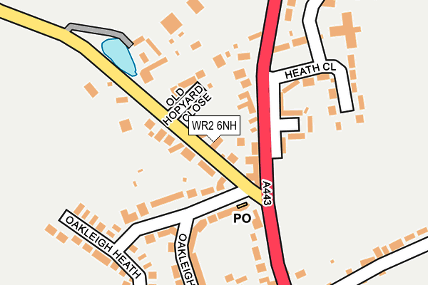 WR2 6NH map - OS OpenMap – Local (Ordnance Survey)