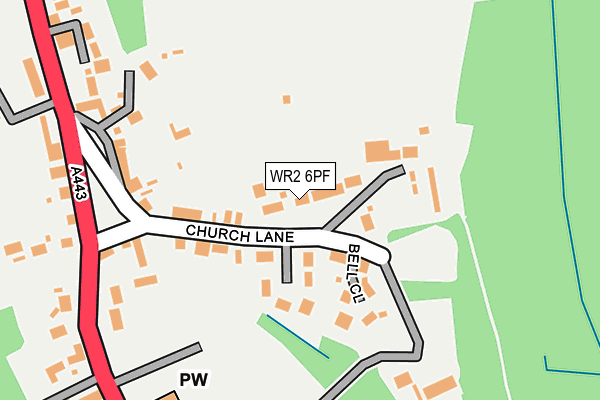 WR2 6PF map - OS OpenMap – Local (Ordnance Survey)