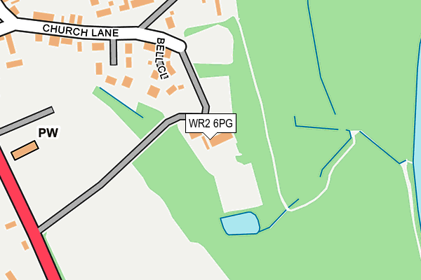 WR2 6PG map - OS OpenMap – Local (Ordnance Survey)