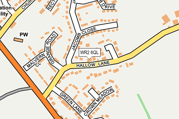 WR2 6QL map - OS OpenMap – Local (Ordnance Survey)