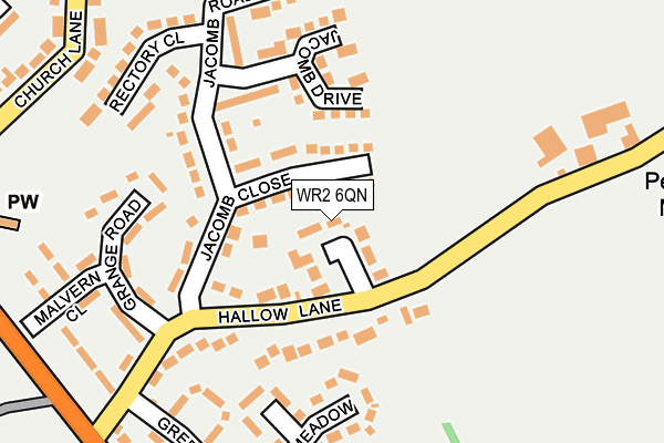 WR2 6QN map - OS OpenMap – Local (Ordnance Survey)