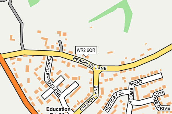 WR2 6QR map - OS OpenMap – Local (Ordnance Survey)