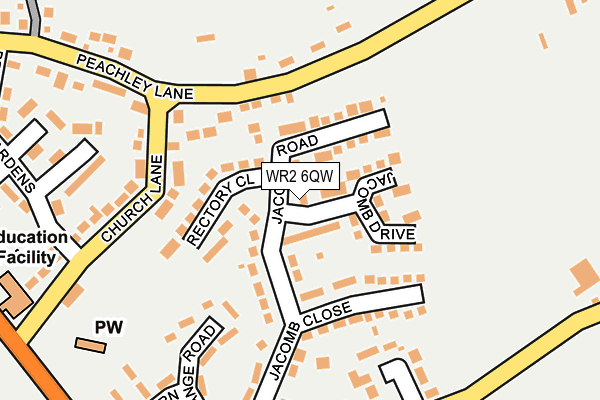 WR2 6QW map - OS OpenMap – Local (Ordnance Survey)