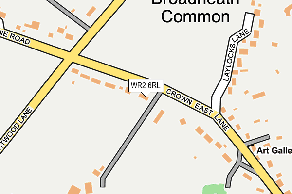 WR2 6RL map - OS OpenMap – Local (Ordnance Survey)