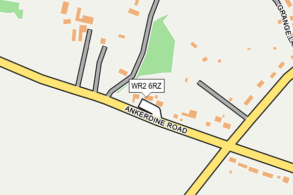 WR2 6RZ map - OS OpenMap – Local (Ordnance Survey)