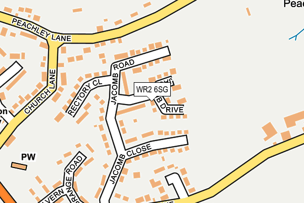 WR2 6SG map - OS OpenMap – Local (Ordnance Survey)