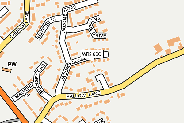 WR2 6SQ map - OS OpenMap – Local (Ordnance Survey)